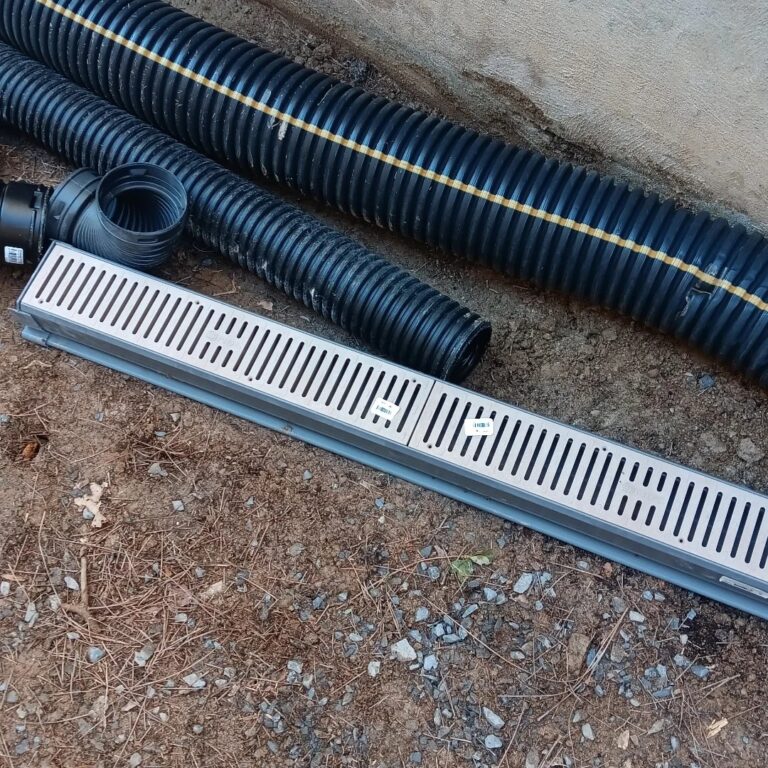 Yard drainage project photo from Sam Smith Landscaping