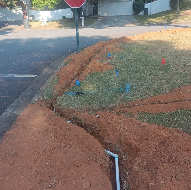 Water drainage concept for yard runoff management